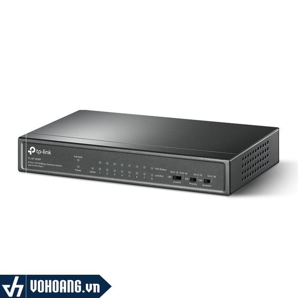 TP-Link SF1009P | Switch 9 Cổng 10/100Mpbs Với 8 Cổng PoE Chuyên Nghiệp | Hàng Chính Hãng