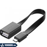  Ugreen 10821 | Cáp OTG Micro USB Cao Cấp 10Cm 