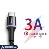  Baseus LV388 Cáp Sạc Nhanh Siêu Bền HaLo Data Type C 3A, Quick charge 3.0 