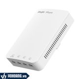  Ruijie RG-RAP1200(P) | Thiết Bị Access Point Gắn Tường Chuẩn Wi-Fi 5 Wave 2 - Tốc Độ Cao | Hàng Chính Hãng 