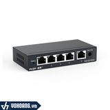  Ruijie RG-ES105D | Bộ Switch Khung Thép 5 Cổng RJ45 10/100M | Hàng Chính Hãng 