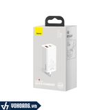  Baseus LV923-AC-CK | Củ Sạc Nhanh Đa Năng Nhỏ Gọn Baseus Với Công Nghệ GaN2 Lite Quick Charger 65W | Hàng Chính Hãng 