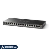  TP-Link SG116E | Bộ Switch Quản Lý Thông Minh 16 Cổng Tốc Độ Cao Gigabit | Hàng Chính Hãng 