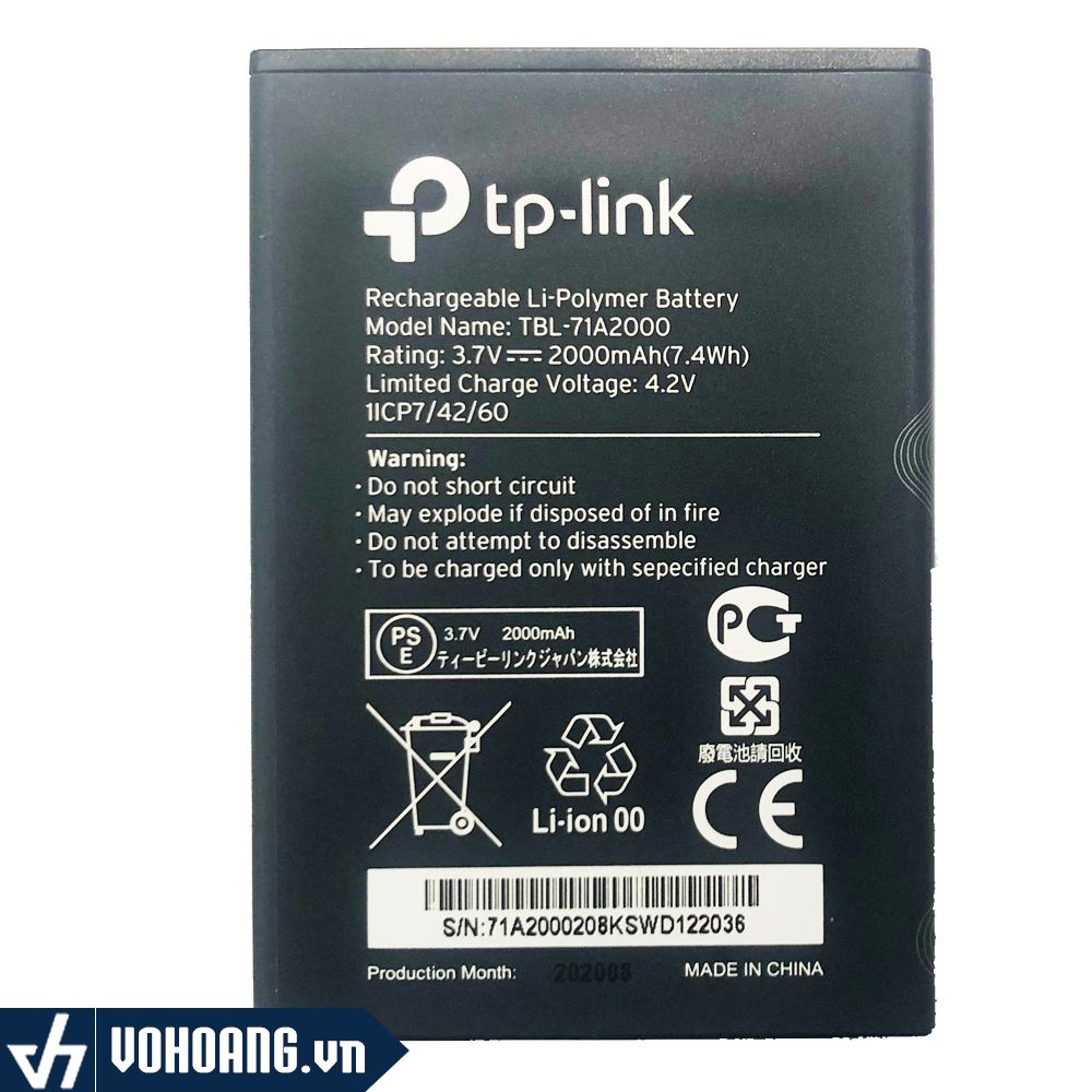 Pin Tp-Link 71A2000 | Pin Phụ Kiện Dùng Cho M7200 - M7300 - M7350v5