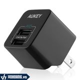  Aukey PA-U32 Cốc Sạc 2 Cổng Đầu Ra 5v/2.4A Công Nghệ AiPower Thông Minh 