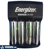  Energizer Base CHVC5 | Bộ Sạc Kèm 4 Pin 1.300mAh Nguồn USB Chính Hãng 