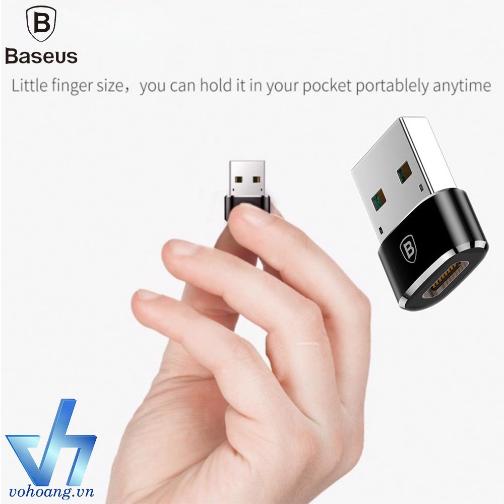 Baseus CATJQ-A01 Đầu Chuyển USB Type A Sang USB Type C Tốc Độ Cao Baseus