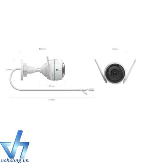 Ezviz CV310 | Camera Wi-Fi Gia Đình Theo Dõi Chuyển Động Chống Nước | Còi Hú 100dB