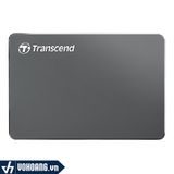  Transcend StoreJet 25C3N 2TB | Ổ Cứng Di Động USB 3.1 Dung Lượng 2TB Siêu Mỏng - Vỏ Kim Loại Chịu Lực Siêu Bền 