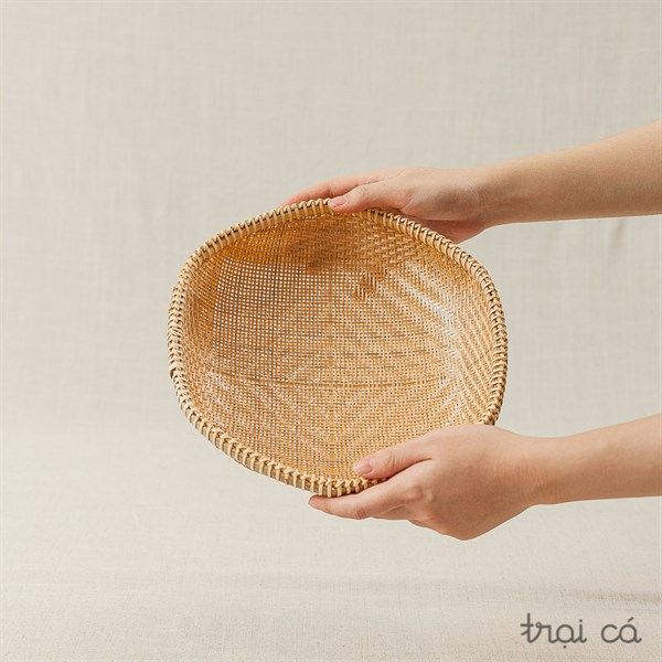 Rổ tre lục giác đáy đan mắt nhỏ (2 cỡ)