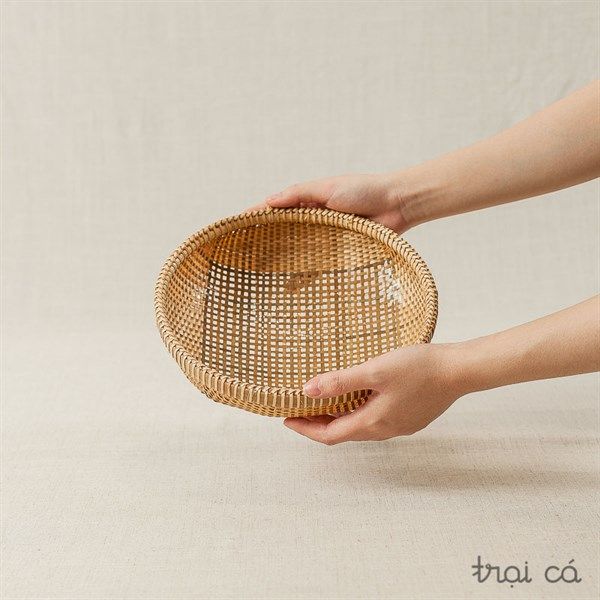 Rổ tre tròn đáy đan cật xanh (6 cỡ)
