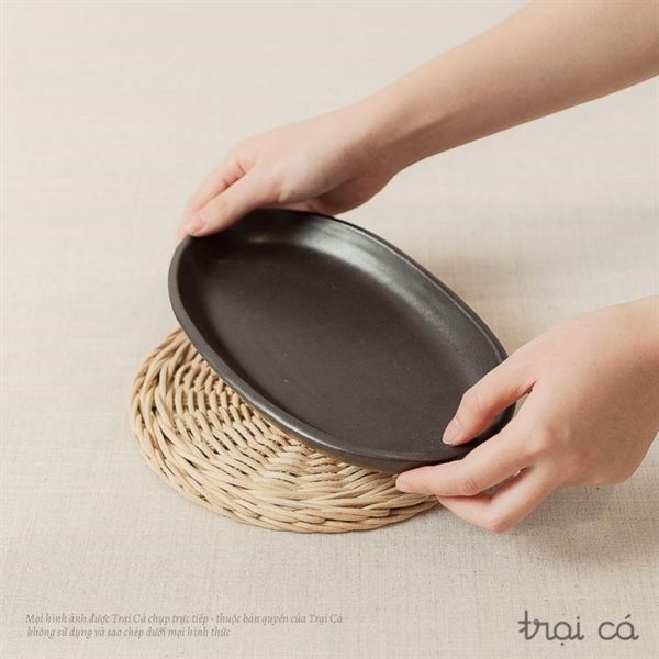  Chảo gốm oval (24x14cm) 