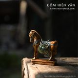  Ngựa cổ điển gốm Hiên Vân size nhỏ (10x5x10cm) 