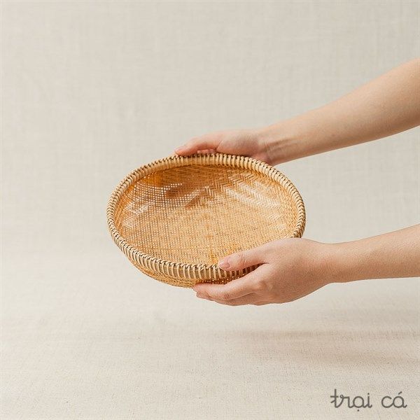  Rổ tre tròn Bao La đáy đan mắt nhỏ (8 cỡ) 