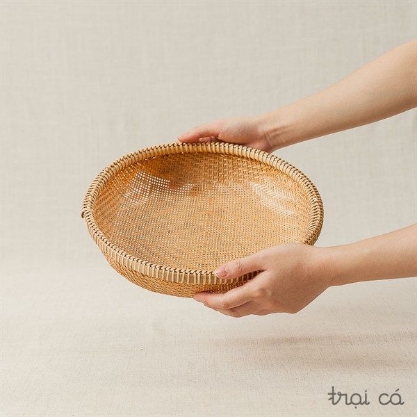  Rổ tre tròn Bao La đáy đan mắt nhỏ (8 cỡ) 