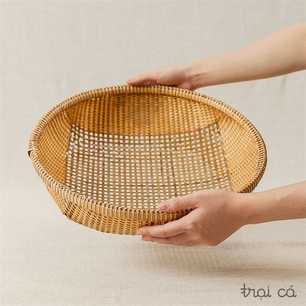  Rổ tre tròn Bao La đáy đan cật (8 cỡ) 