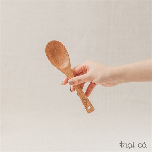  Muôi canh oval nhỏ gỗ beech (20cm) 