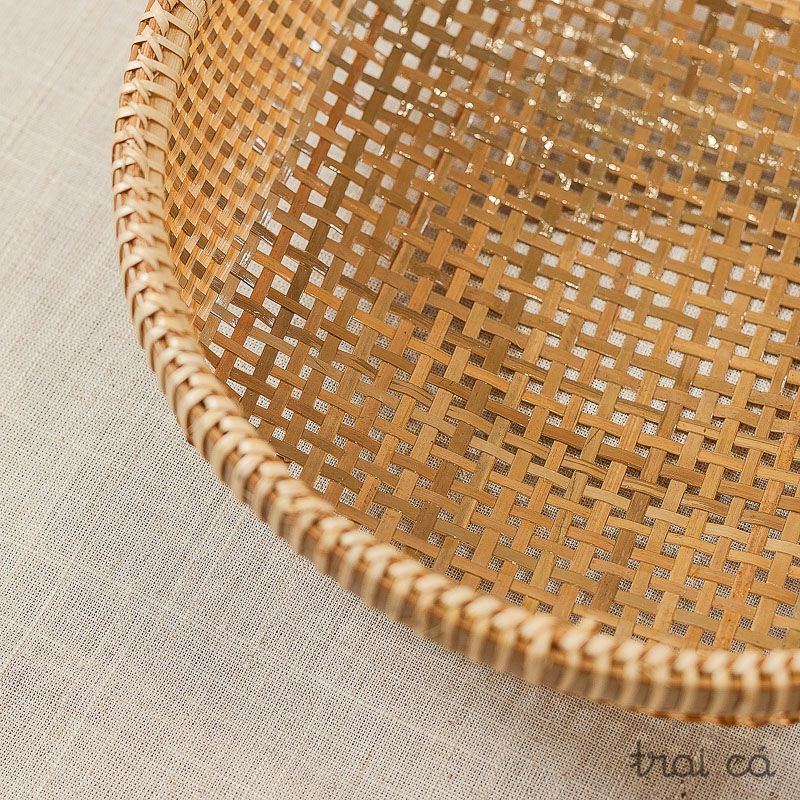 Rổ tre tròn đáy đan cật xanh (6 cỡ)