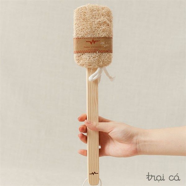 Cây chà lưng xơ mướp cán gỗ (35cm)