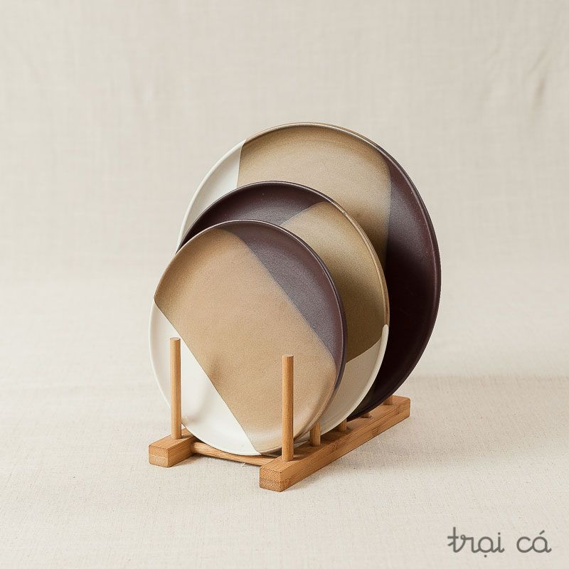  Đĩa phẳng (17cm) - stripe 