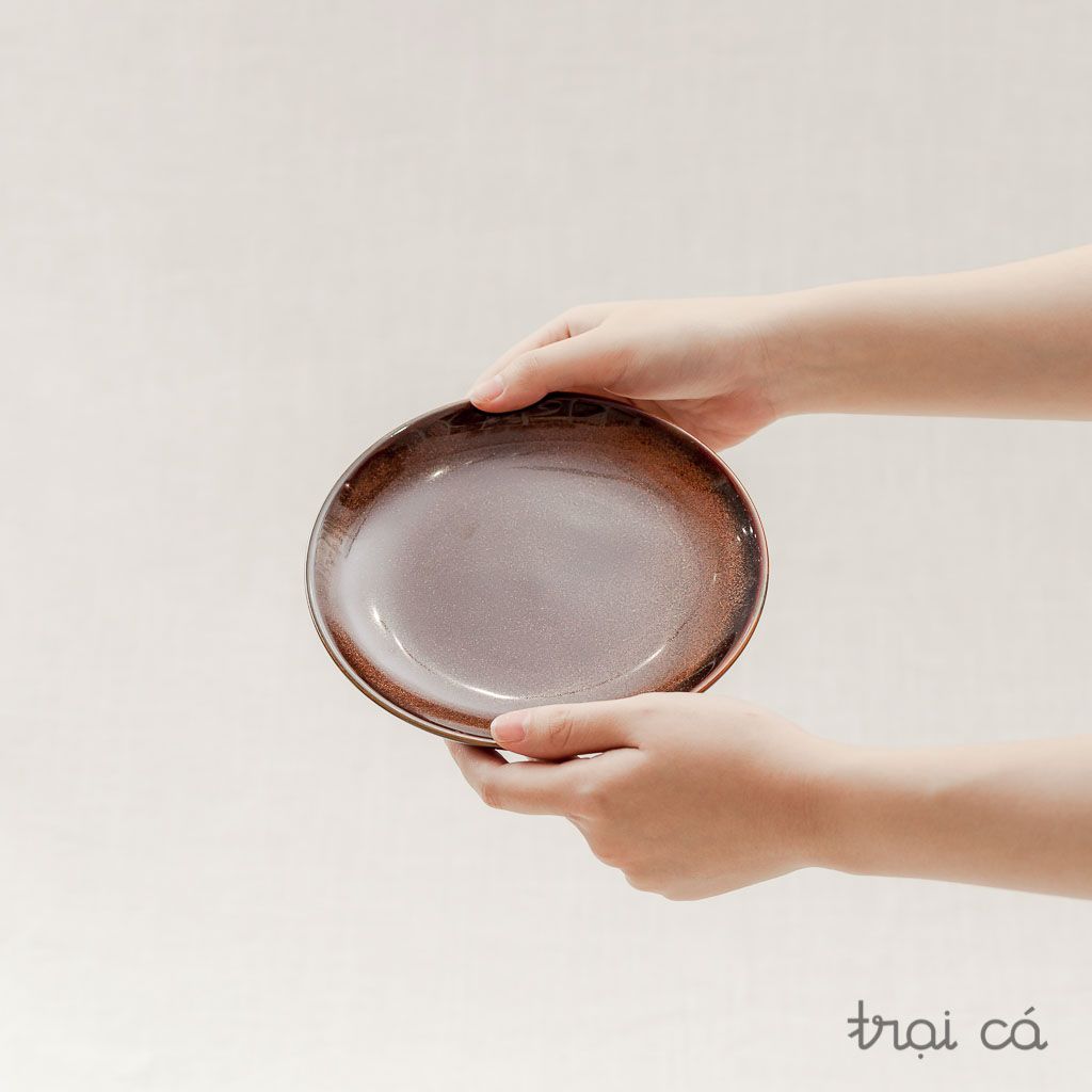  Đĩa tròn gốm Chinh (21cm) 