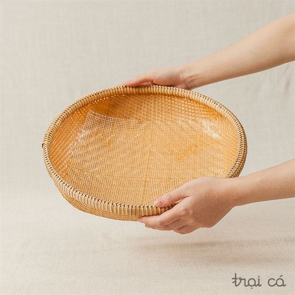  Rổ tre tròn Bao La đáy đan mắt nhỏ (8 cỡ) 