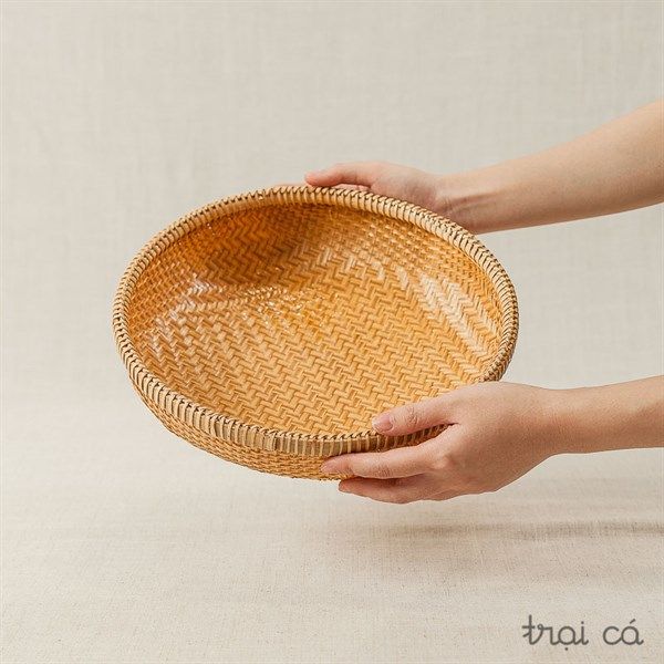  Rổ tre tròn Bao La đáy đan chặt (8 cỡ) 