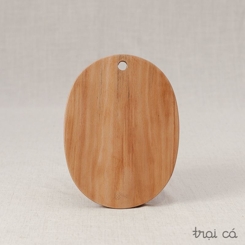  Thớt oval gỗ beech (24x18cm) 