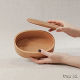  Hộp bento oval gỗ beech (18x12x5,5cm) 