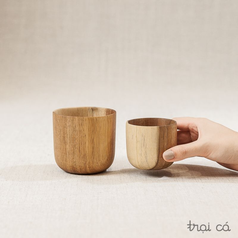 Cốc lớn gỗ keo (8x8cm)