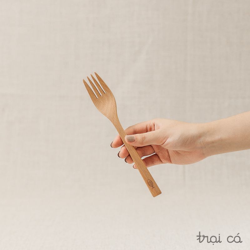 Dĩa/nĩa gỗ (20cm)