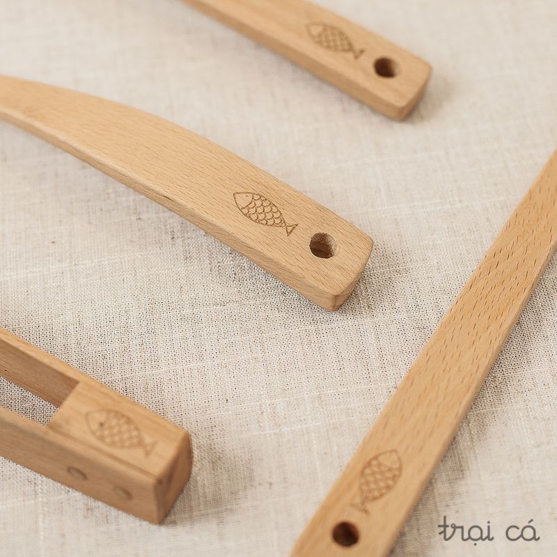 Thìa trộn salad gỗ beech (27cm)