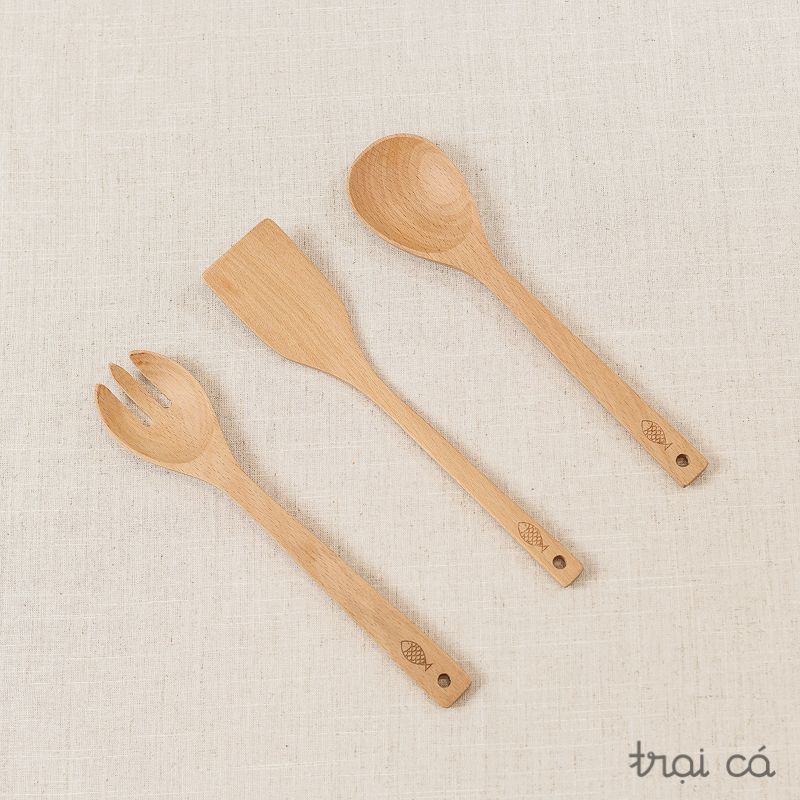 Thìa xào nấu gỗ beech (27cm)