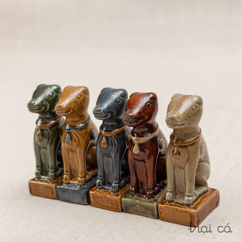 Chó gốm (6x4x11cm) - nhiều màu