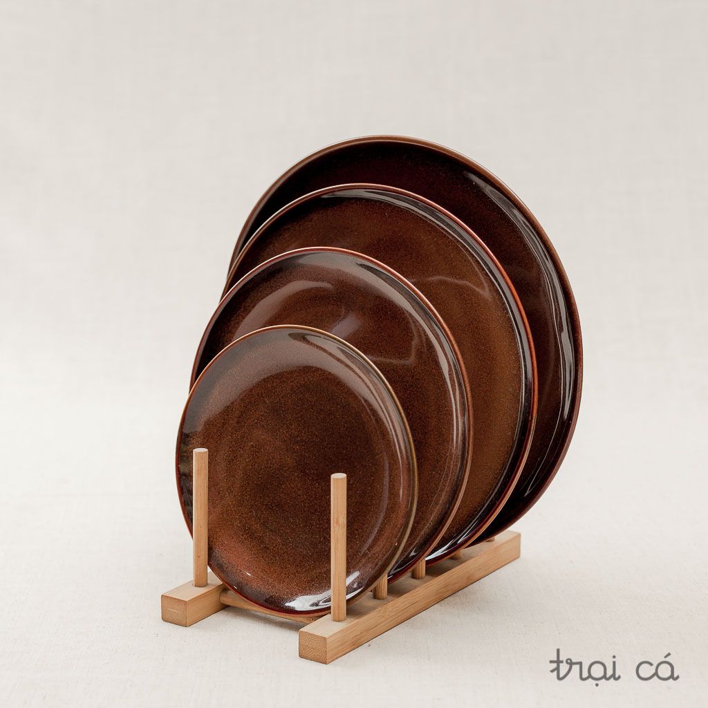  Đĩa tròn gốm Chinh (17cm) 