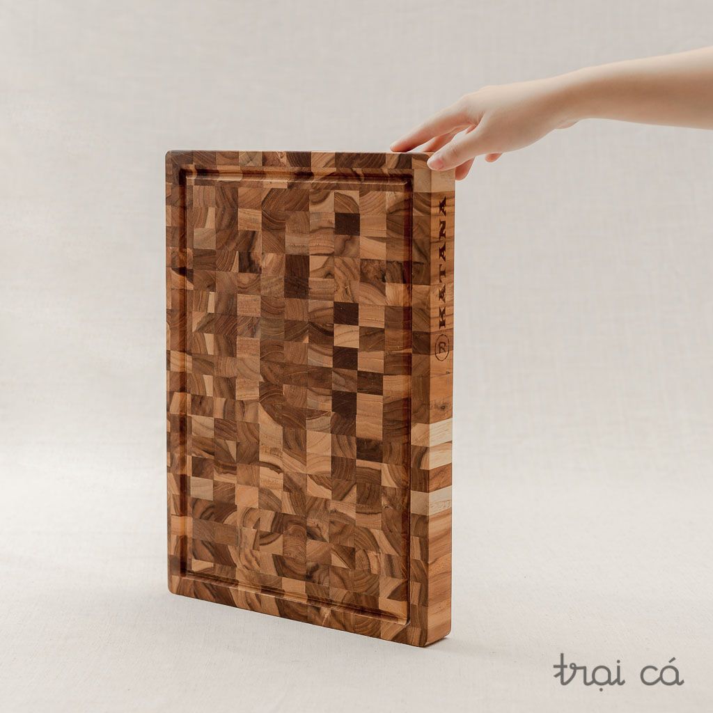  Thớt chữ nhật gỗ Teak cỡ vừa KT05 (40x28x3.8cm) 