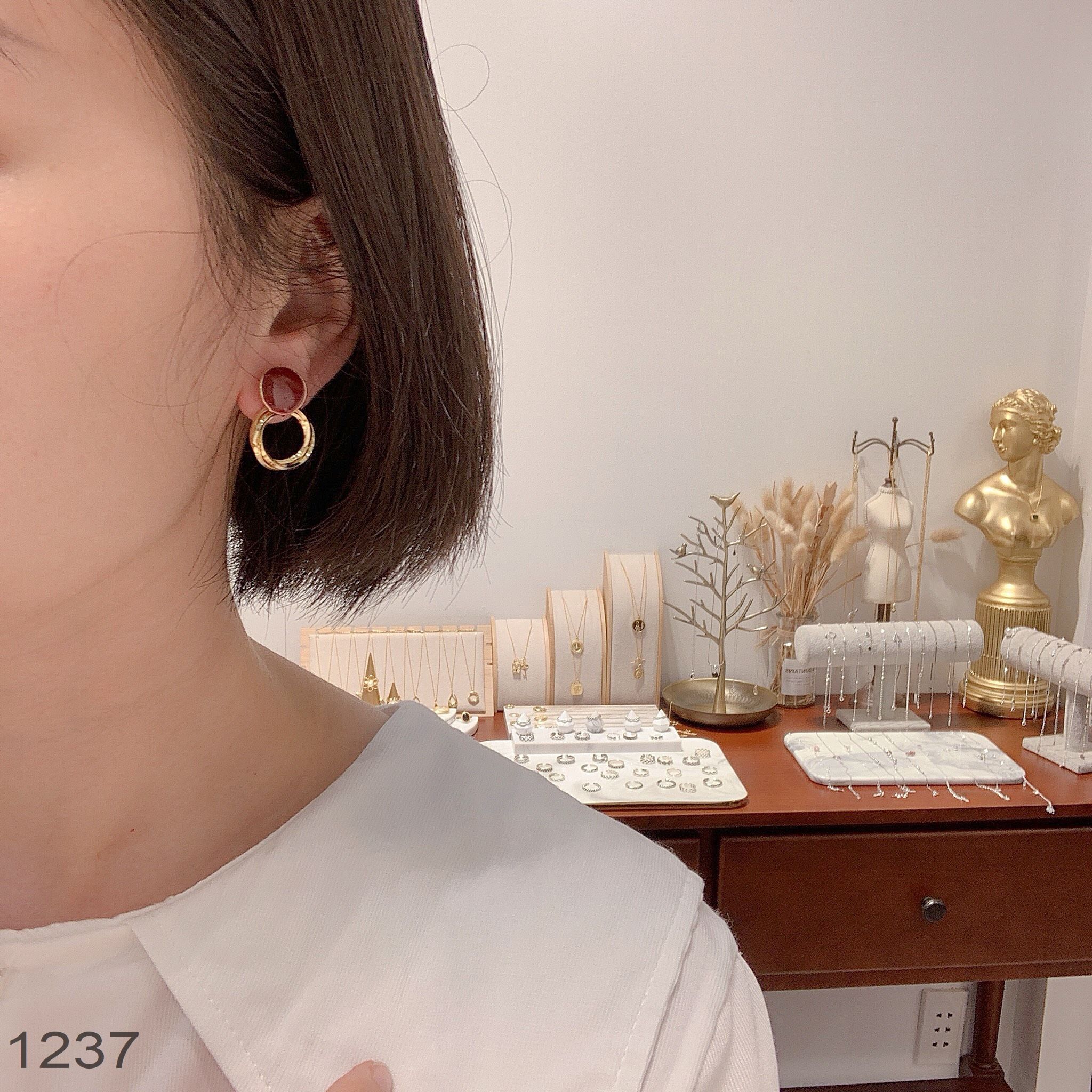Bông tai - SP001237 đỏ