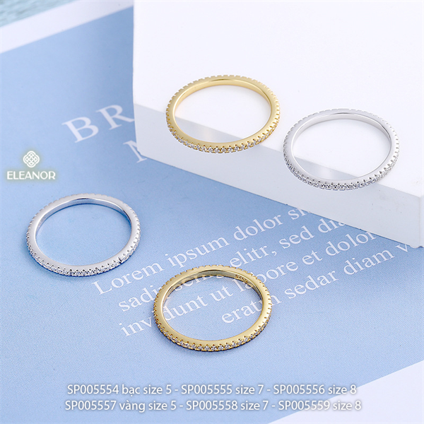Nhẫn - SP005556 màu bạc size 8