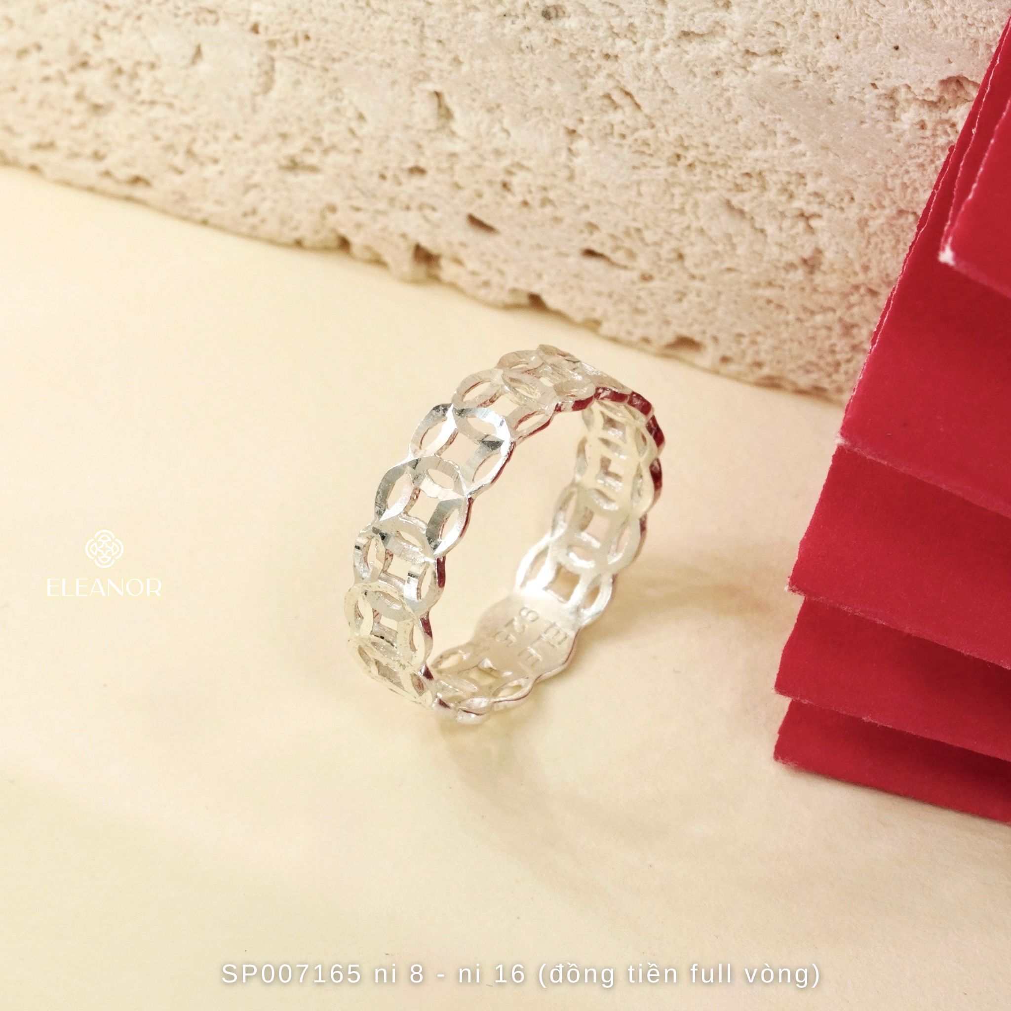 Nhẫn - SP007165 ni 8 (đồng tiền full vòng) 15,5mm