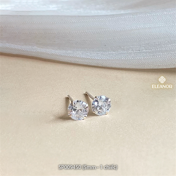 Bông tai - SP009450 nụ bạc 6103 (5mm - 1 chiếc)