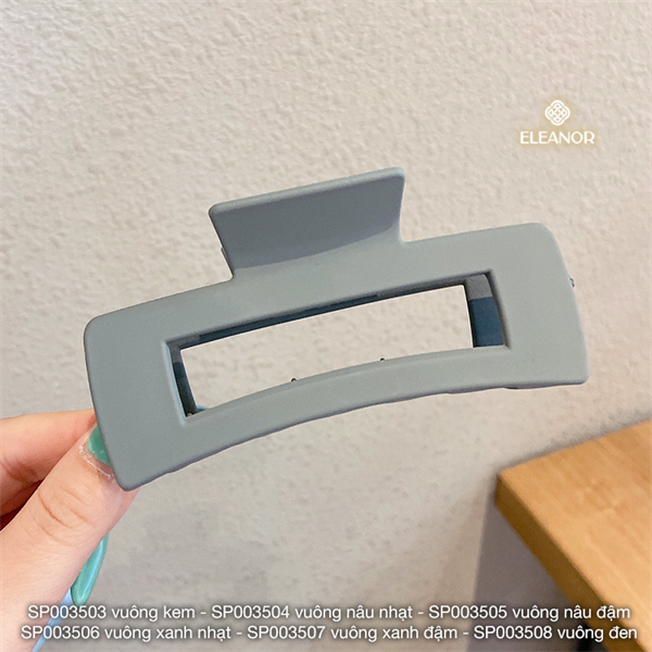 Kẹp tóc - SP003507 vuông xanh đậm
