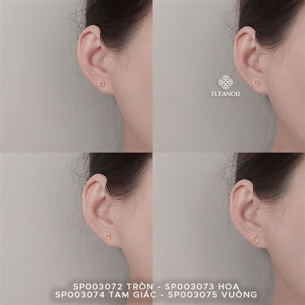 Bông tai - SP003076 vuông bạc