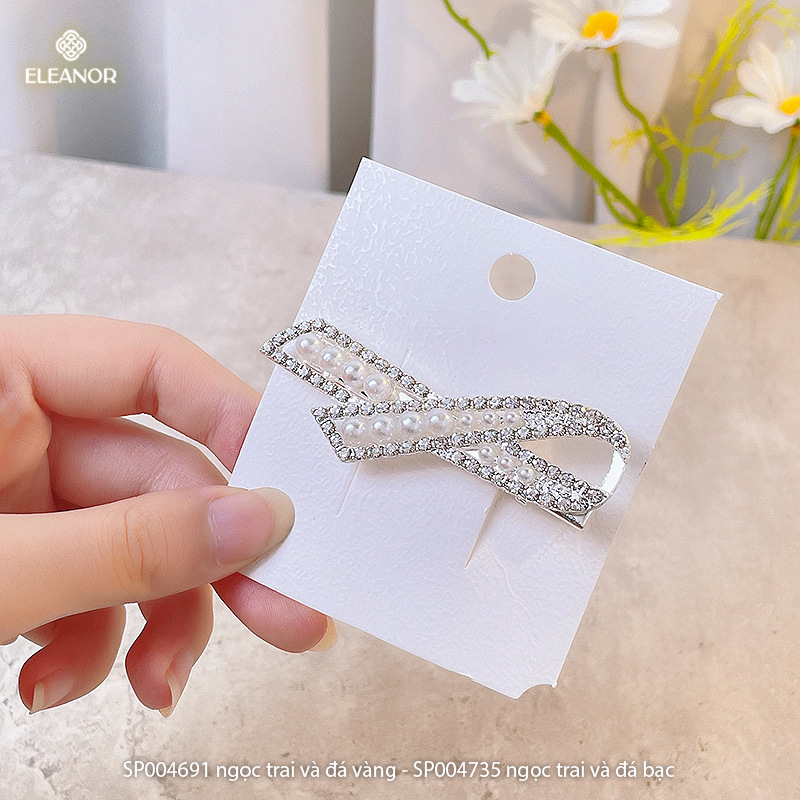 PKT kẹp tóc - SP004735 ngọc trai và đá bạc