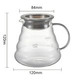 Bộ bình và phễu v60 thủy tinh Borosilicate pha cafe giấy lọc Pour Over siêu nhanh