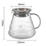 Bình đựng coffee thủy tinh Borosilicate 500ml