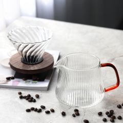  Bộ bình và phễu v60 thủy tinh Borosilicate pha cafe giấy lọc Pour Over siêu nhanh 