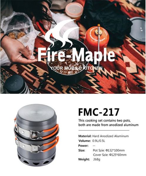 Bộ nồi dã ngoại 1-2 người Fire Maple FMC-217 – R-bike Shop