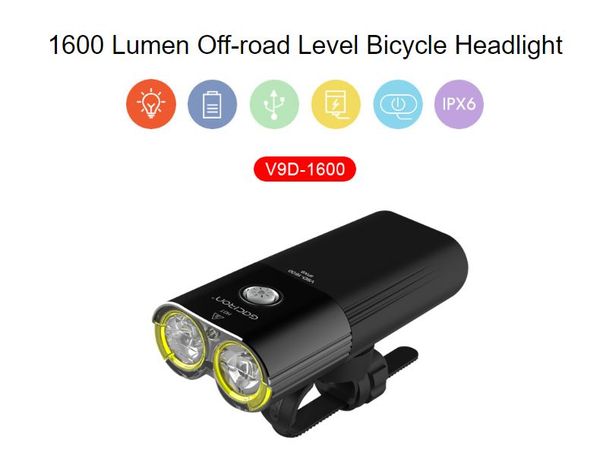 Gaciron Intey Bike Light V9d 1600 Gaciron Gaciron V9D-1600 LED