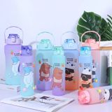 Bộ bình đựng nước BPA-free (2L & 1L) hình gấu (tặng bộ sticker 3D)