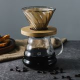 Bộ bình và phễu v60 thủy tinh Borosilicate pha cafe giấy lọc Pour Over siêu nhanh